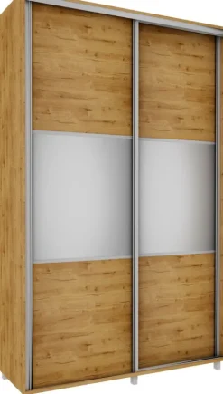 Wysoka szafa przesuwna lustra 150cm (dąb soma ciemny)