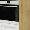 Wysoka zabudowa piekarnika lewa Laurencja (biały lakier mat/dąb Soma ciemny)
