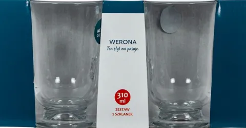 Zestaw 2 kubków szklanych Werona